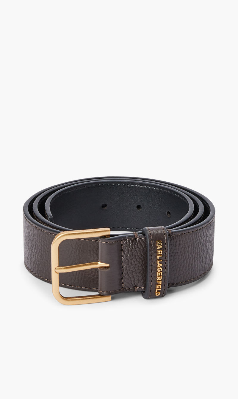 

Karl Lagerfeld Brown Kessential Md Low Belt for Women | The Deal Outlet