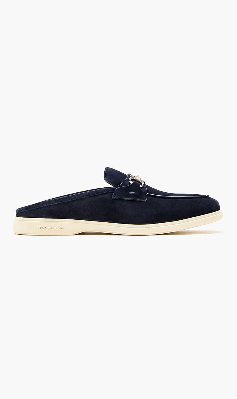 Ferragamo Blue Berto Slippers for Men