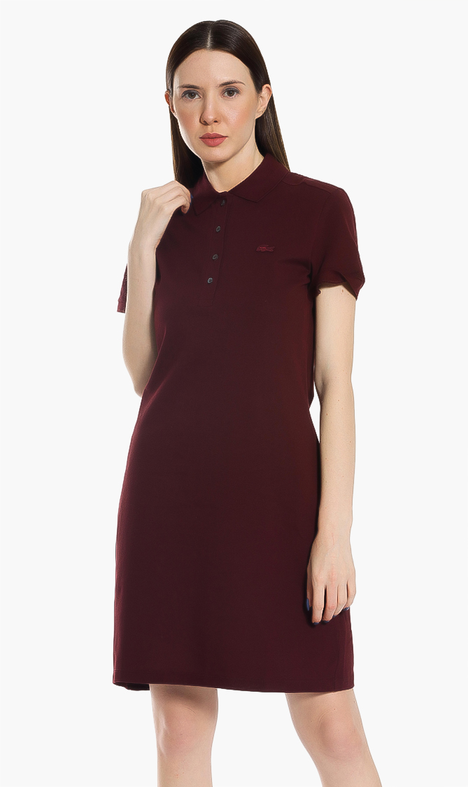 

Slim Fit Stretch Cotton Pique Polo Dress