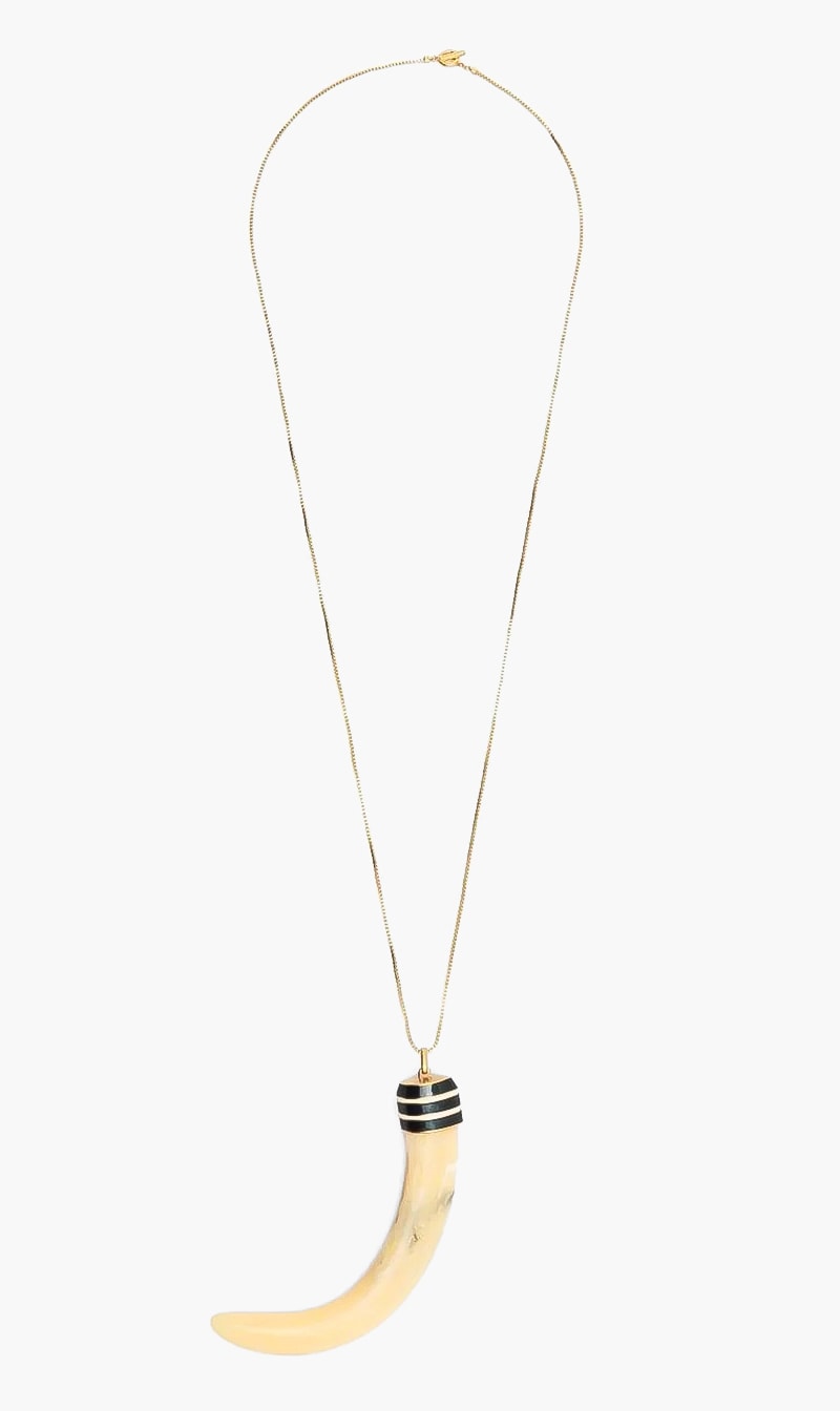 

Tory Burch Gold Horn Pendant Necklace for Women | The Deal Outlet