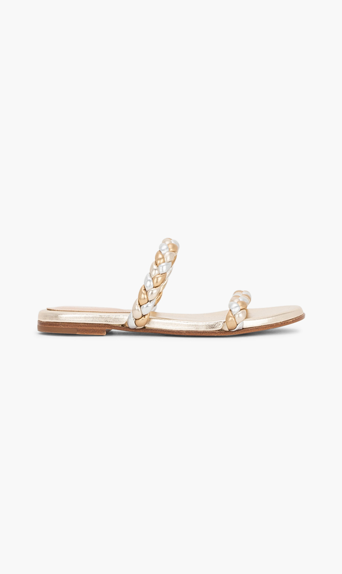 

Gianvito Rossi Marley Braided Flat Sandals