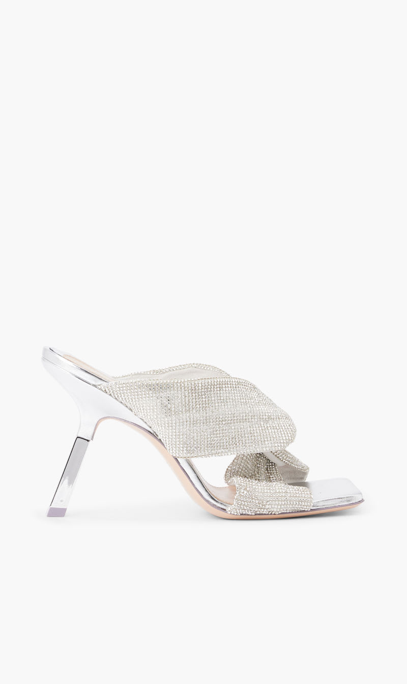 

Sebastian Milano Silver Paris Crystal Mule 95 for Women | The Deal Outlet