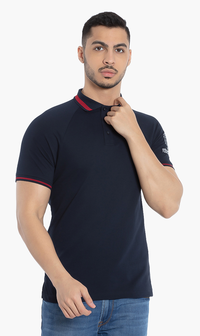 

Roberto Cavalli Cotton Ribbed Trim Polo Shirt