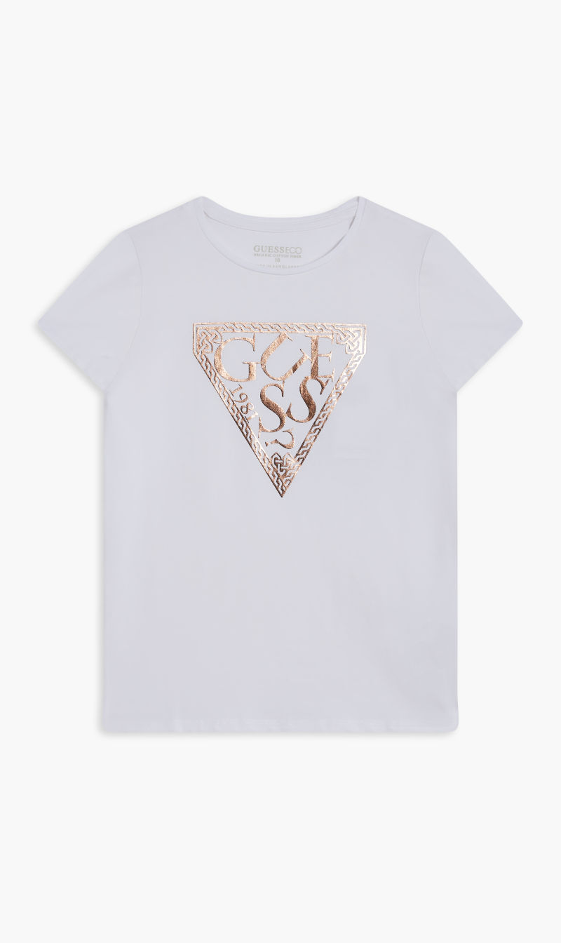 

Guess White Ss T-shirt for Girls | The Deal Outlet