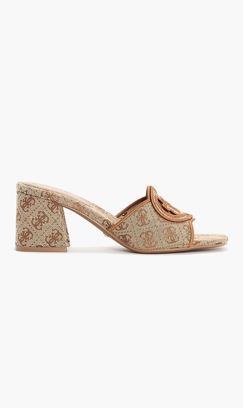 Guess Brown Galsee Heeled Mules for Women