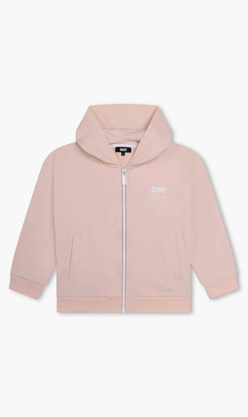 

Dkny Pink Logo Zipper Sweatshirt | The Deal Outlet