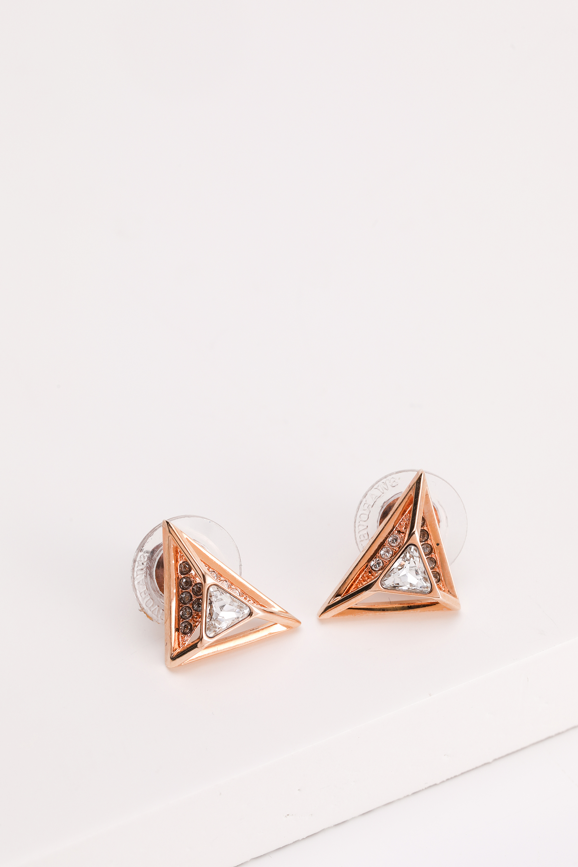 

SWAROVSKI Hillock Gold Plated Triangular Stud Earrings
