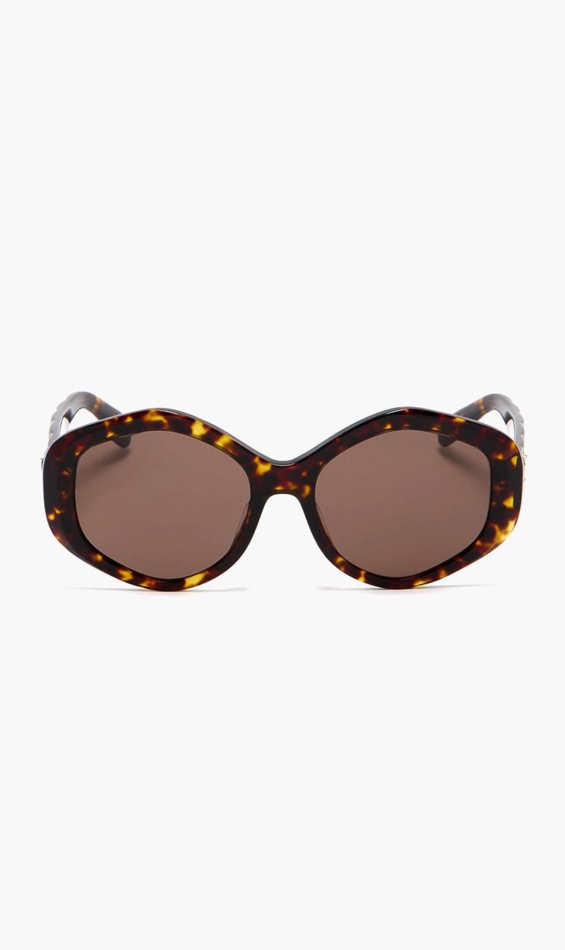 

Tory Burch Brown Kira Quilted Geometric Sunglasses for Women