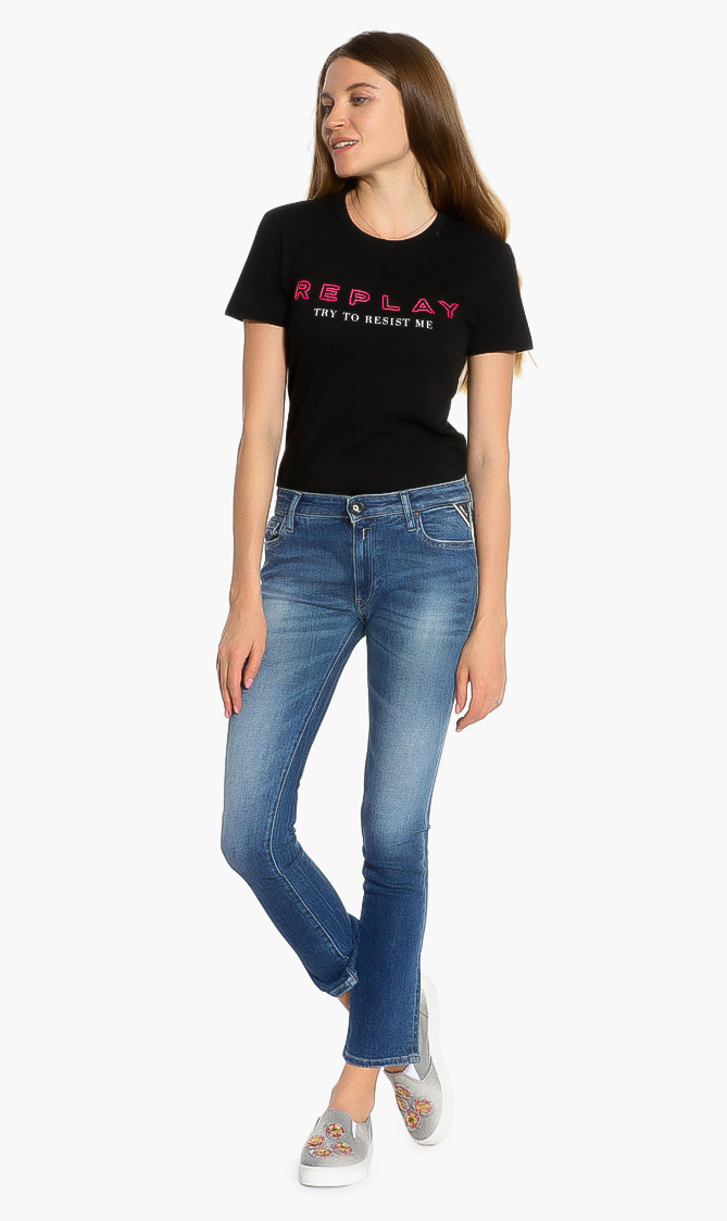

Replay Dominiqli Power Stretch Cropped Boot Jeans