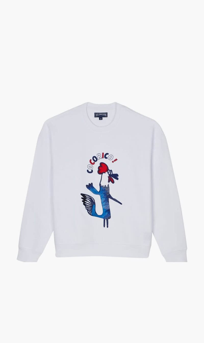 

Vilebrequin White Sweatshirt Embroidered Cocorico for Men | The Deal Outlet