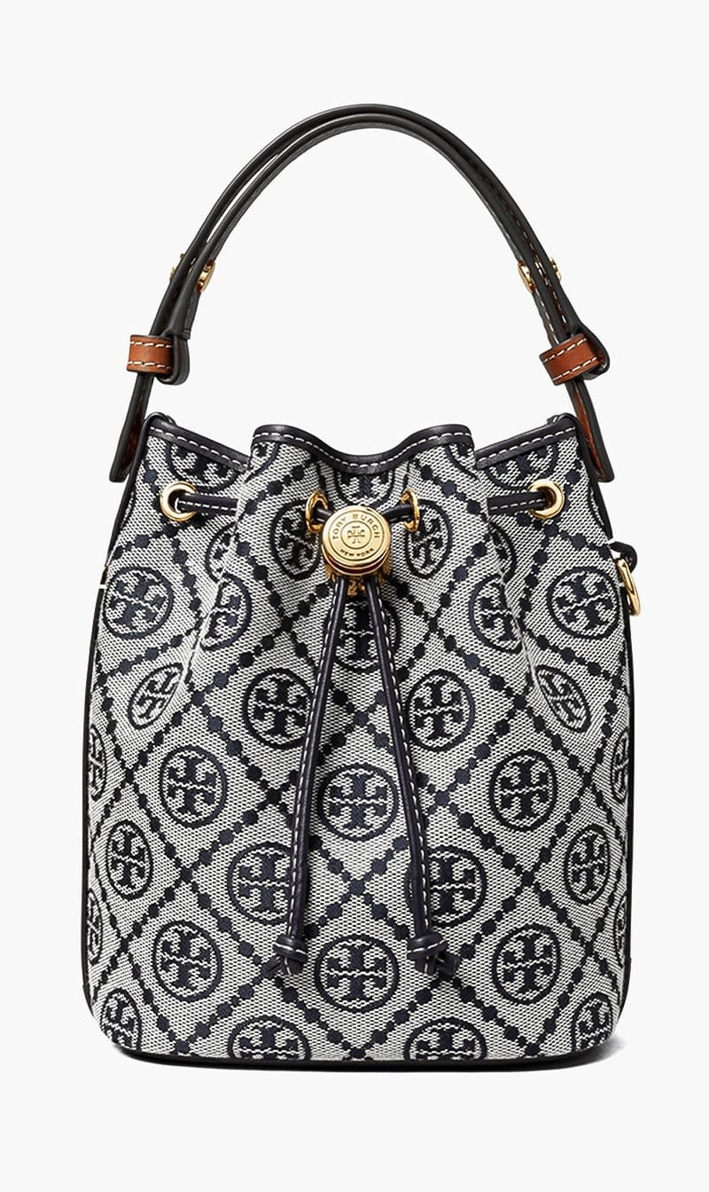 Blue T Monogram Mini Bucket Bag for Women
