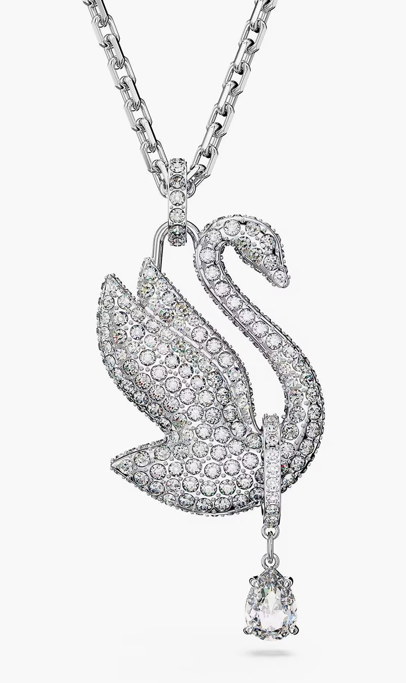 

Swarovski Others Sjc Iconic Swan Pend Long Pendant Whi/rhs for Women | The Deal Outlet