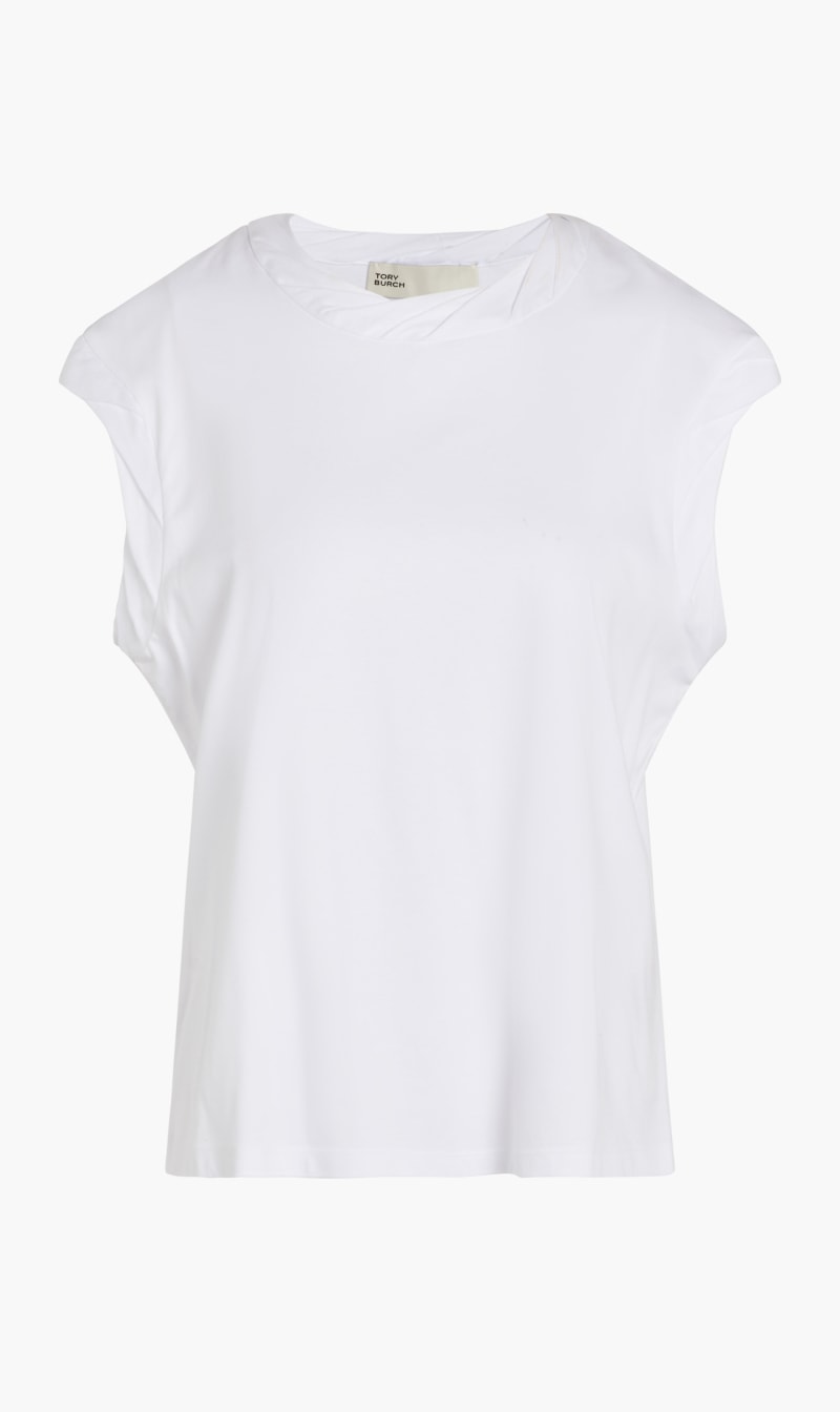 

Tory Burch White Twisted Knit Top for Women | The Deal Outlet