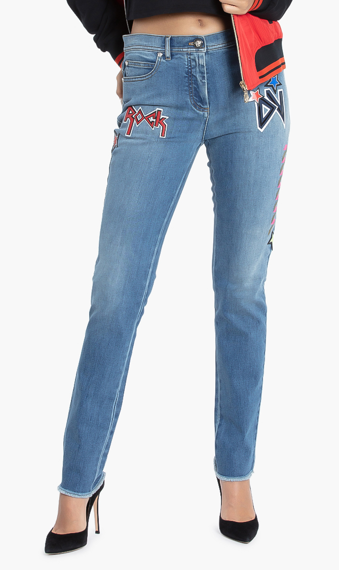 

Versace Gianni Rock Patch Jeans