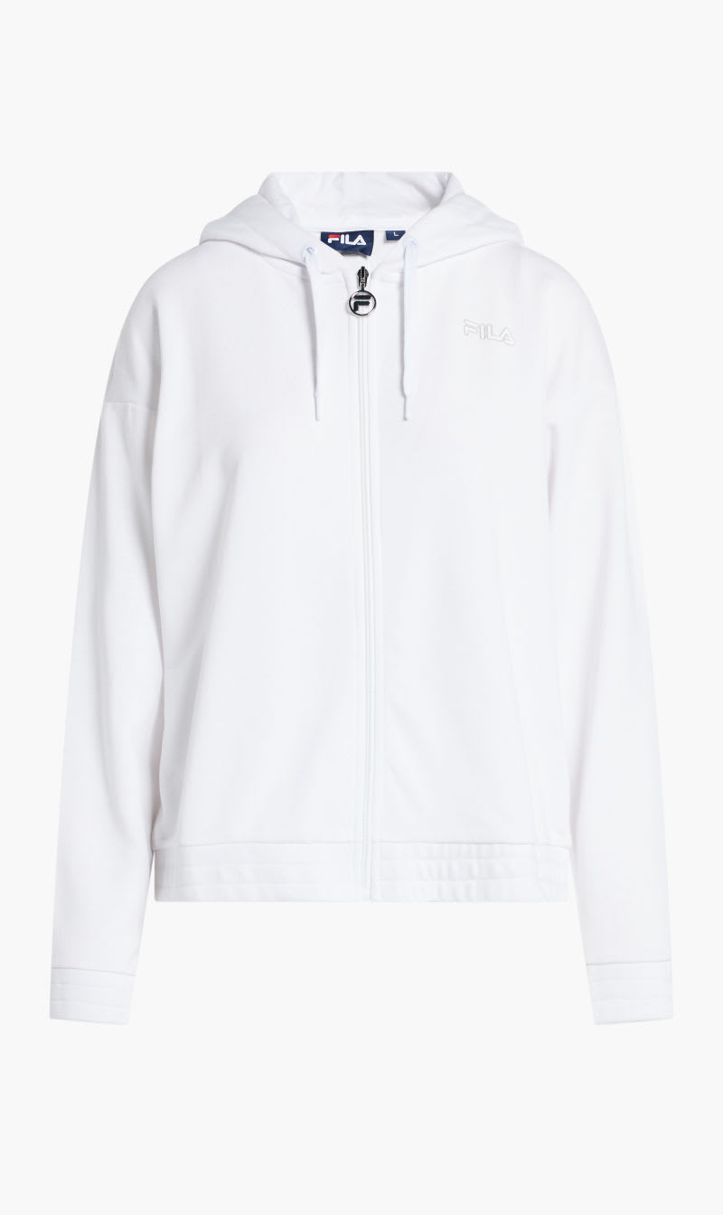 

Fila White Zip Through Hoodie for Women | The Deal Outlet