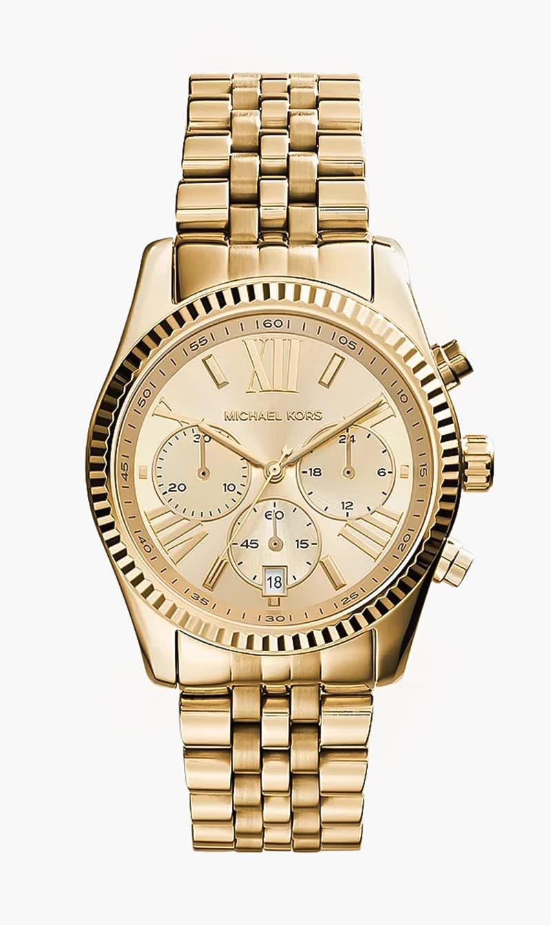 

Michael Kors Gold Lexington 38mm Round Ssbr Gold for Women | The Deal Outlet