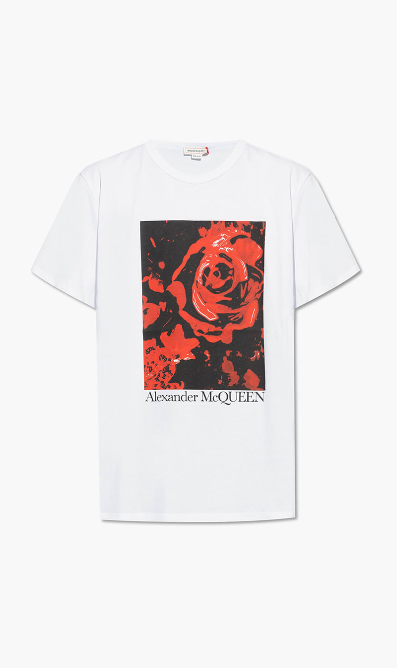 

Alexander Mcqueen White Crew Neck T Shirt for Men | The Deal Outlet