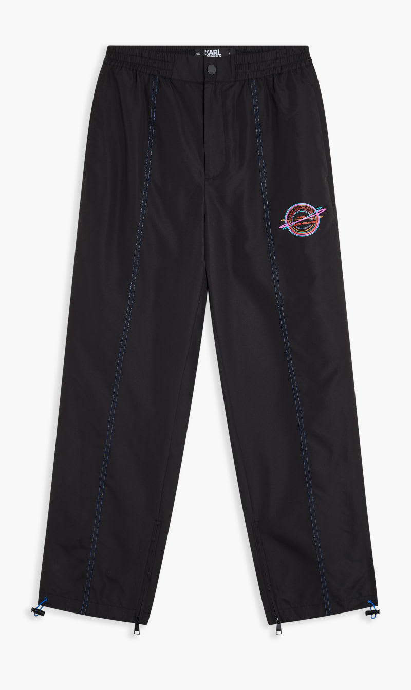 

Karl Lagerfeld Black Athleisure Nylon Pants for Men | The Deal Outlet