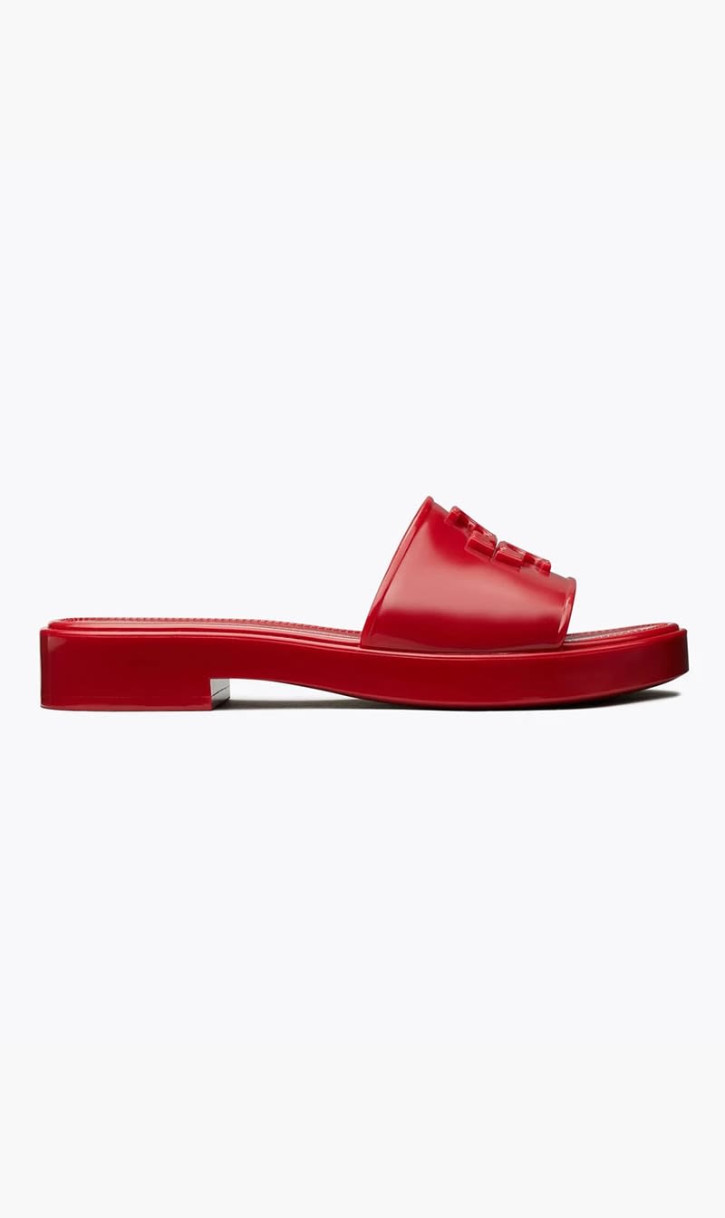 

Tory Burch Red Eleanor Jelly Slide 30mm for Women | The Deal Outlet