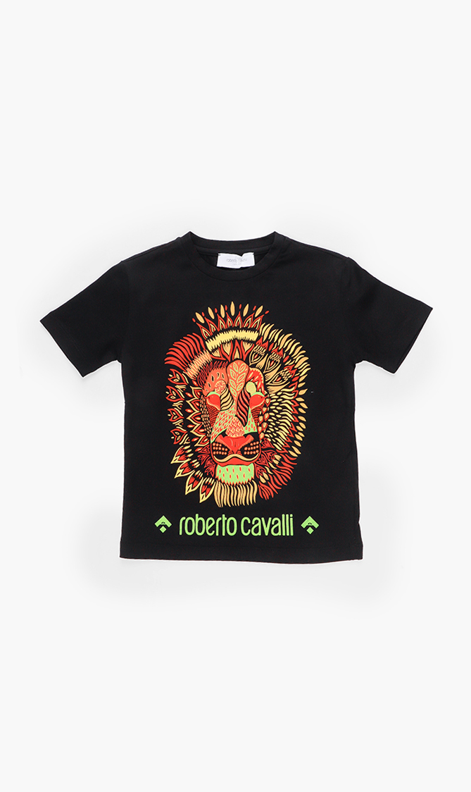 

Roberto Cavalli Lion Print Jersey T-shirt
