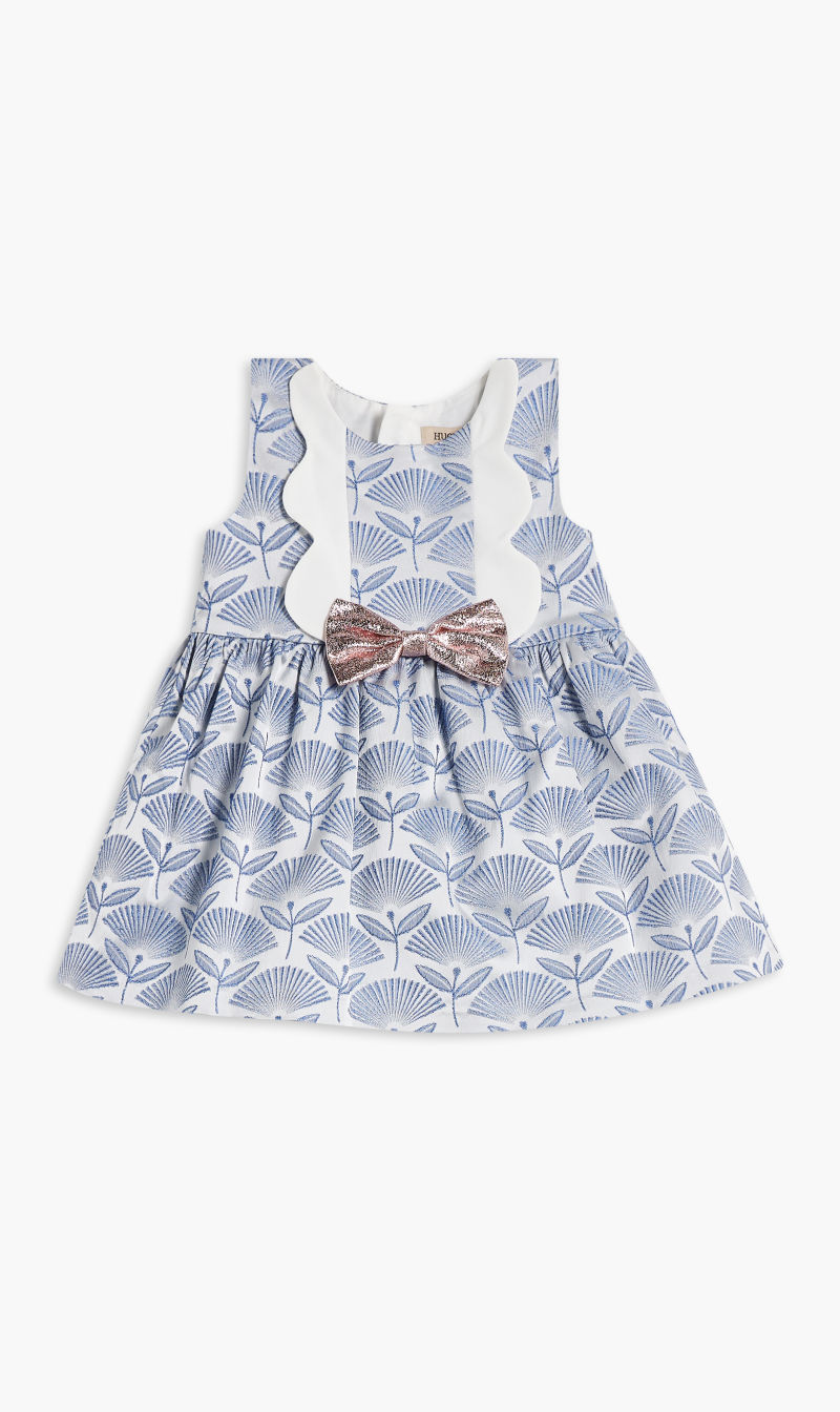 

Hucklebones Blue Scalloped Bodice Dress & Bloomers for Girls | The Deal Outlet
