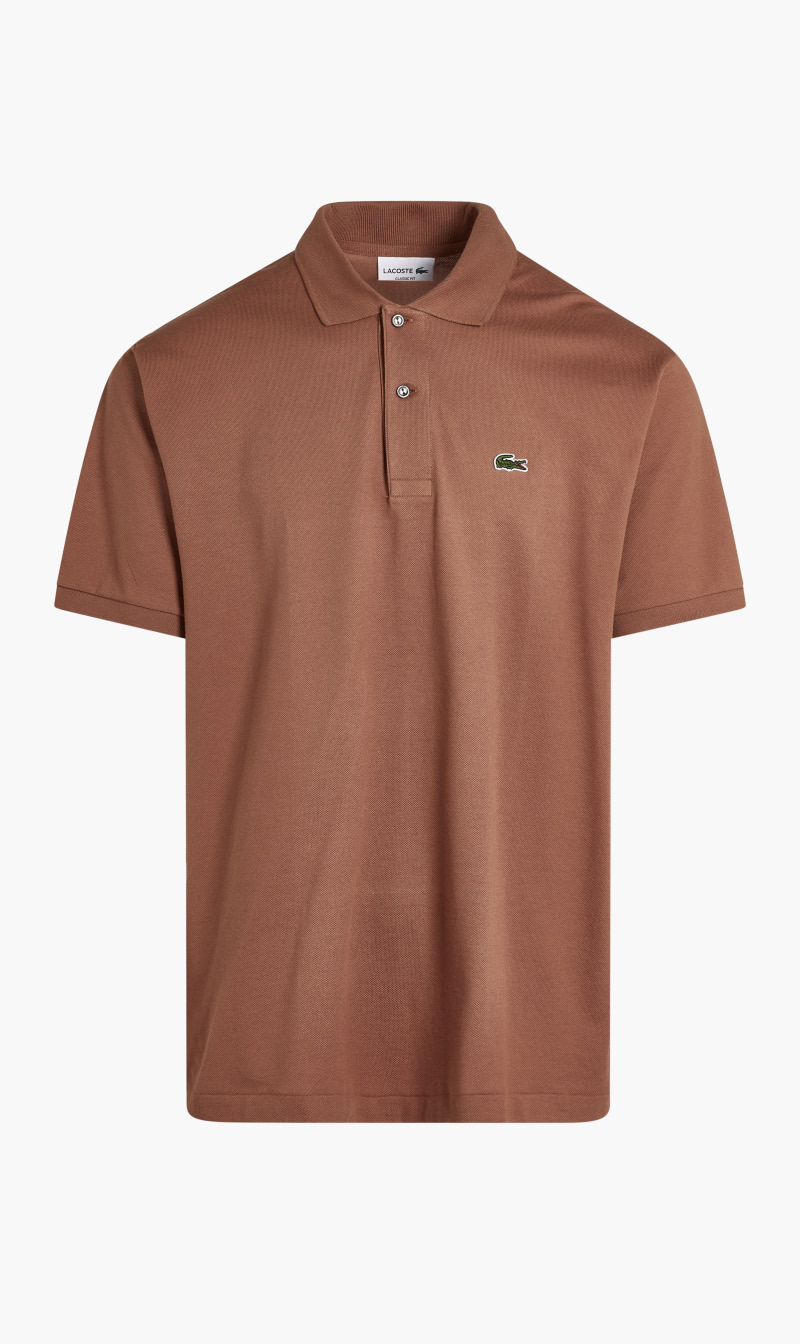

Ribbed Collared Polo T-shirt, Brown