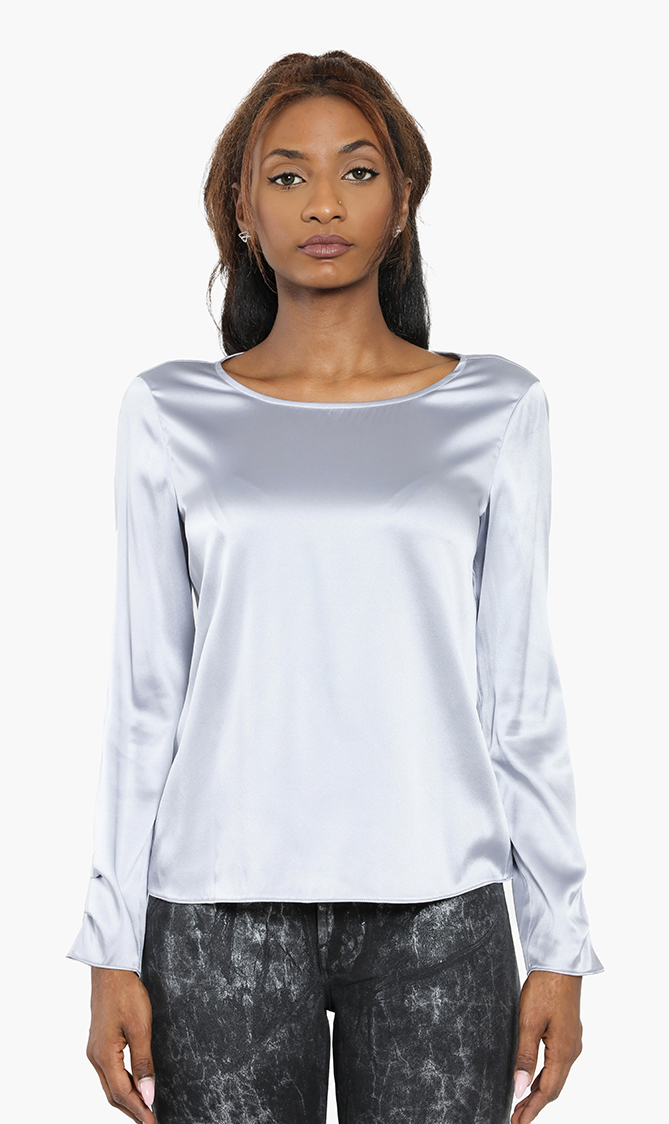 

Emporio Armani Long Sleeves Silk Top
