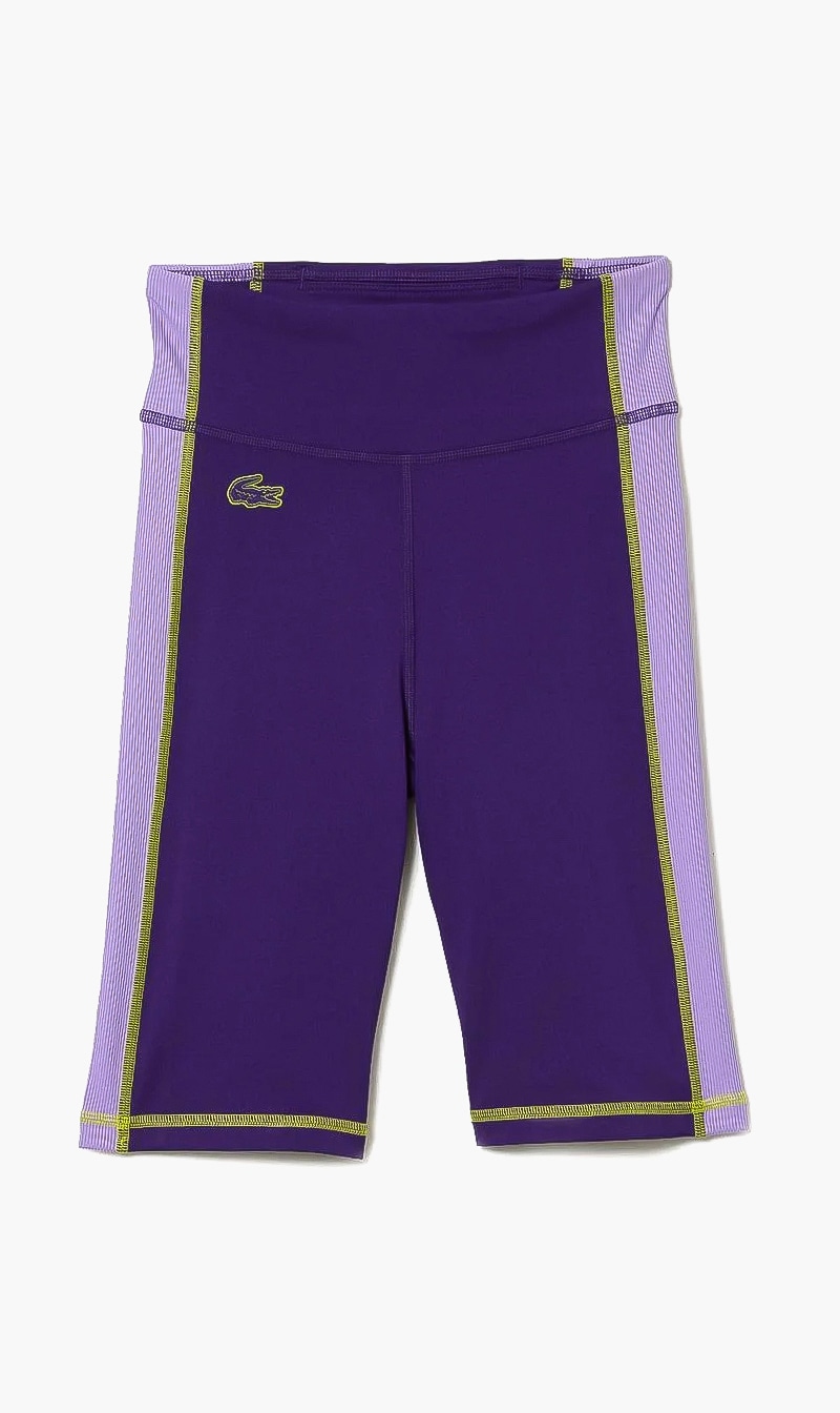 

Lacoste Purple Bike Logo Shorts for Women | The Deal Outlet