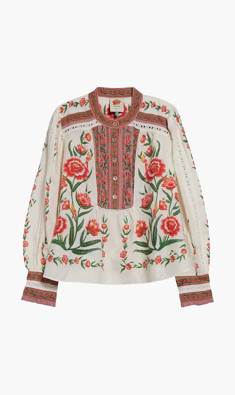 

Farm Rio Multi-color Ainika Delicate Blouse for Women | The Deal Outlet