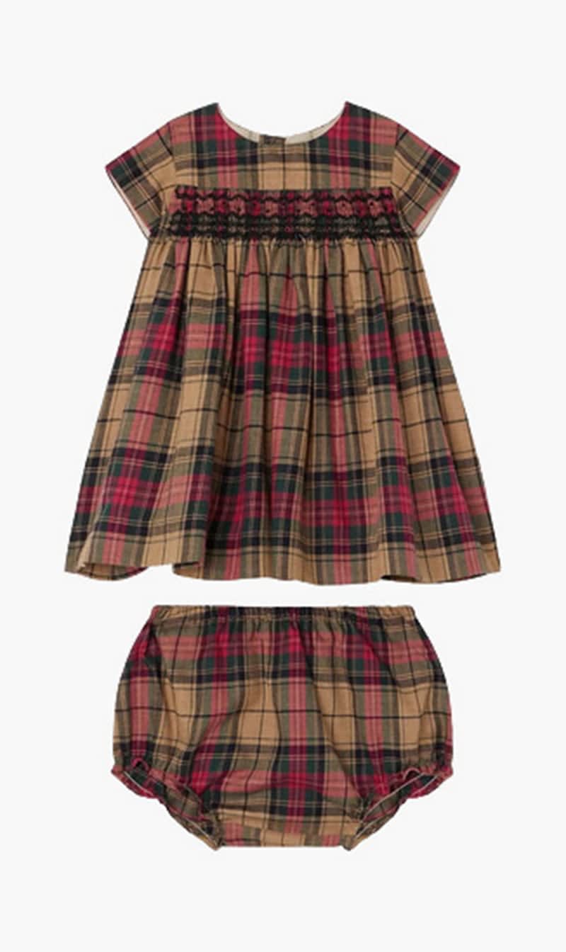 

Bonpoint Brown Maruska Dress Set for Girls | The Deal Outlet