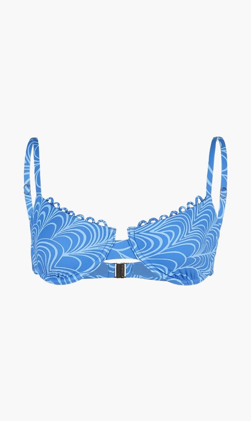 Seafolly Blue Seychelles Underwire Shoulder Bra for Women