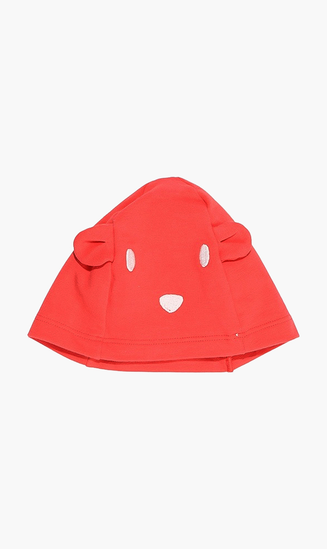 

Bear Cotton Baby Hat, Pink
