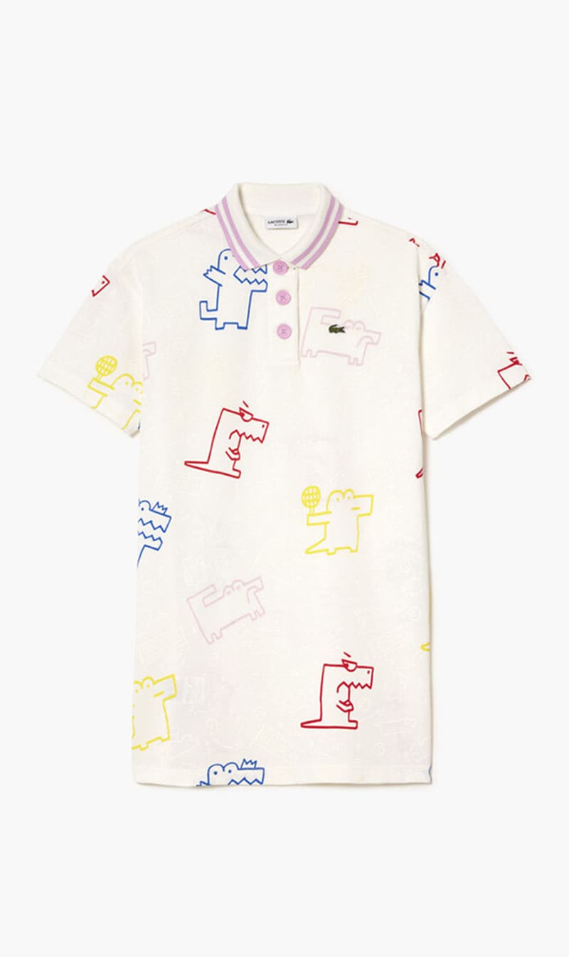 

Lacoste White Croc Print Cotton Pique Dress for Girls | The Deal Outlet