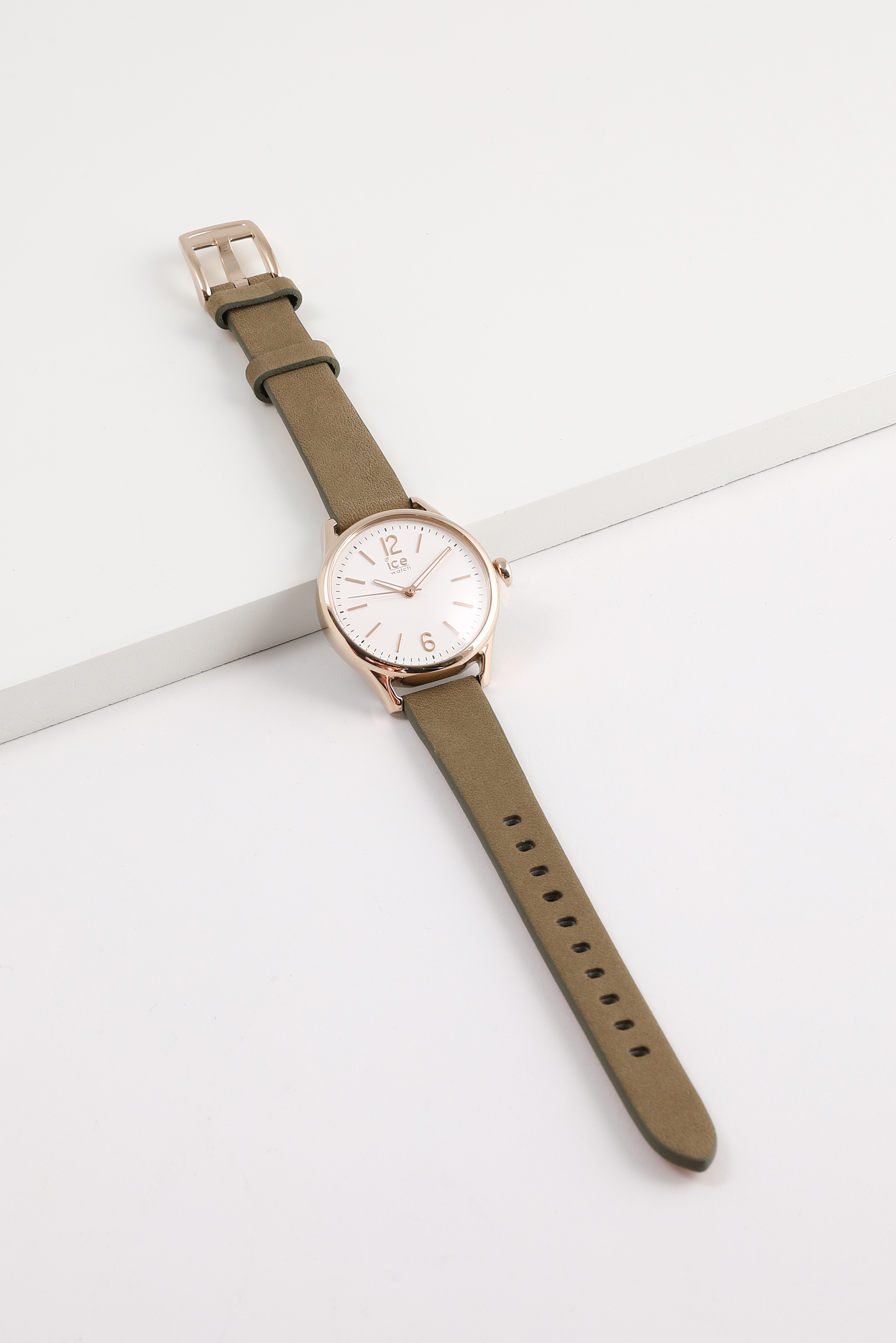 

Ice Watch Ice Time Small Leather Khaki Champagne Analog Watch