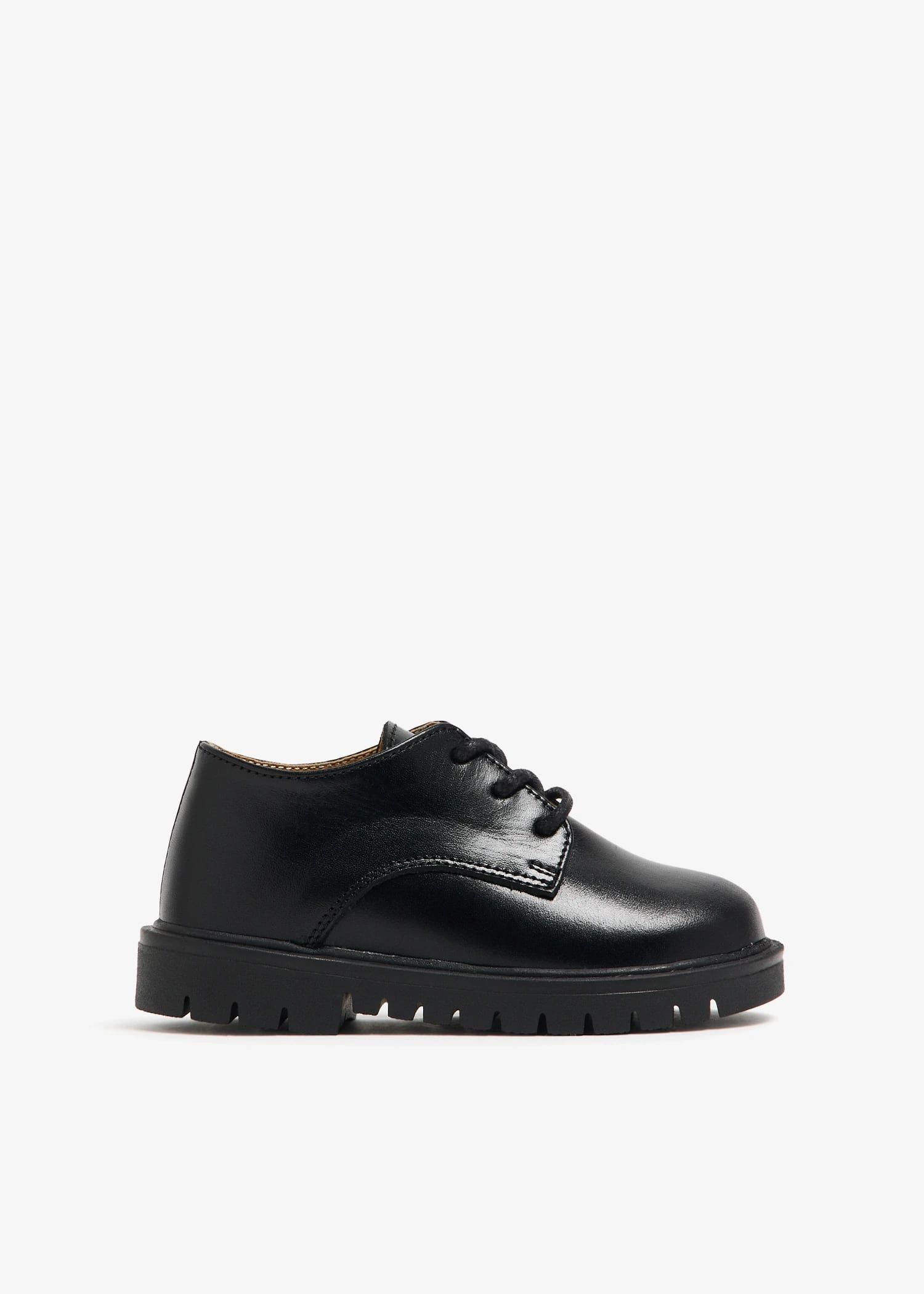 

Babywalker Black Leather Lace Up Shoes for Boys | The Deal Outlet