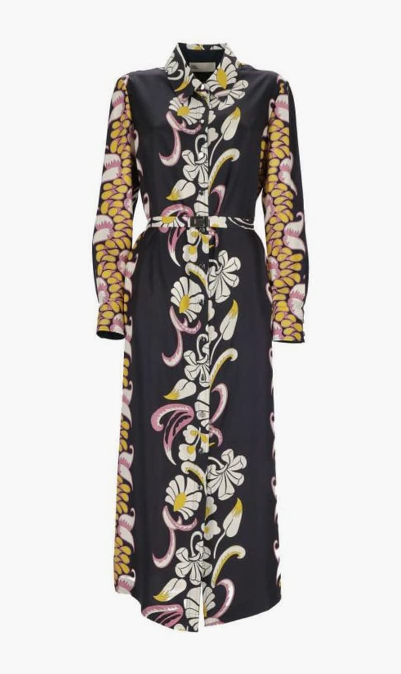 

Tory Burch Pink Tropical Shirt Dress for Women | The Deal Outlet