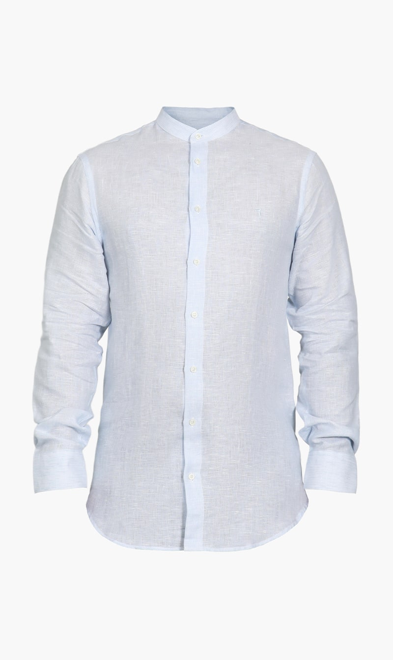 

Plain Linen Shirt, Blue