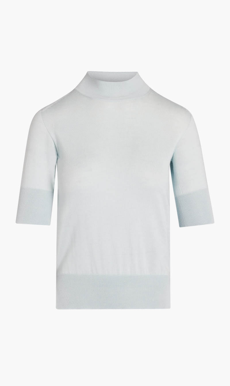 

Jil Sander Blue Cashmere Merino Short Sleeve Sweater for Women | The Deal Outlet