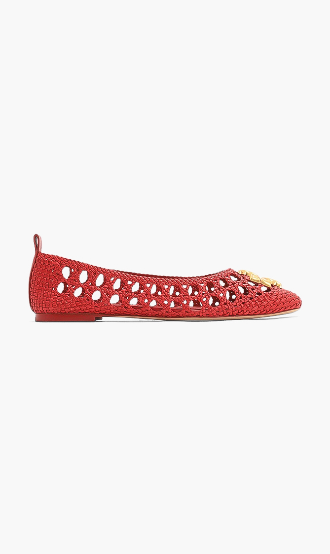 

Tory Burch Eleanor Woven Ballet Flats