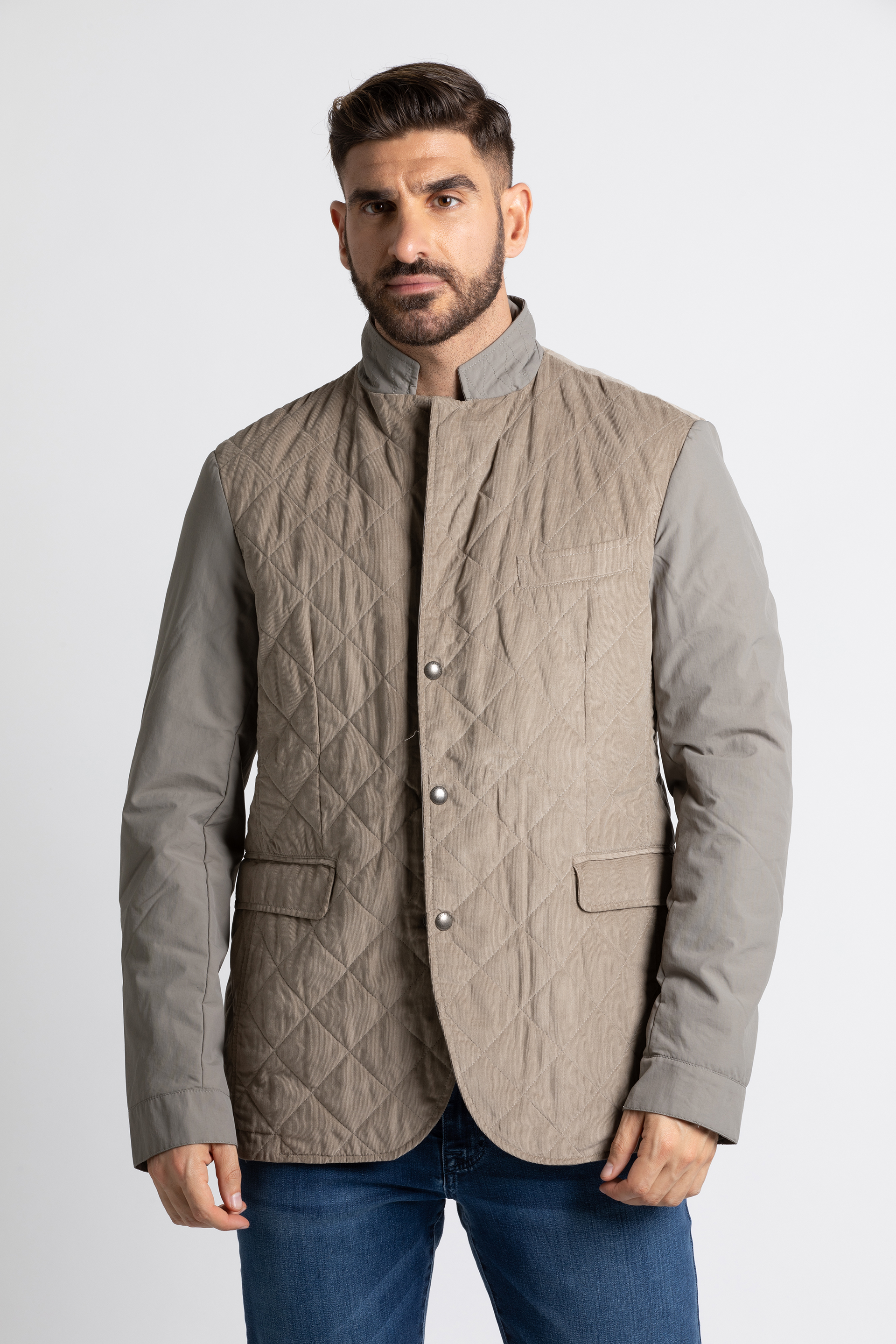 

Hackett London Beige Quilted Cord Blazer for Men | The Deal Outlet