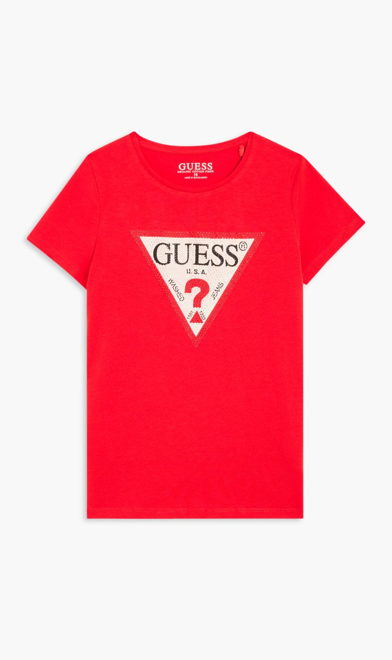 

Guess Red Organic Stretch T-shirt for Girls | The Deal Outlet