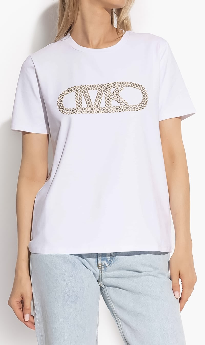 

Michael Kors White Grommet Empire Clssic Tee for Women | The Deal Outlet