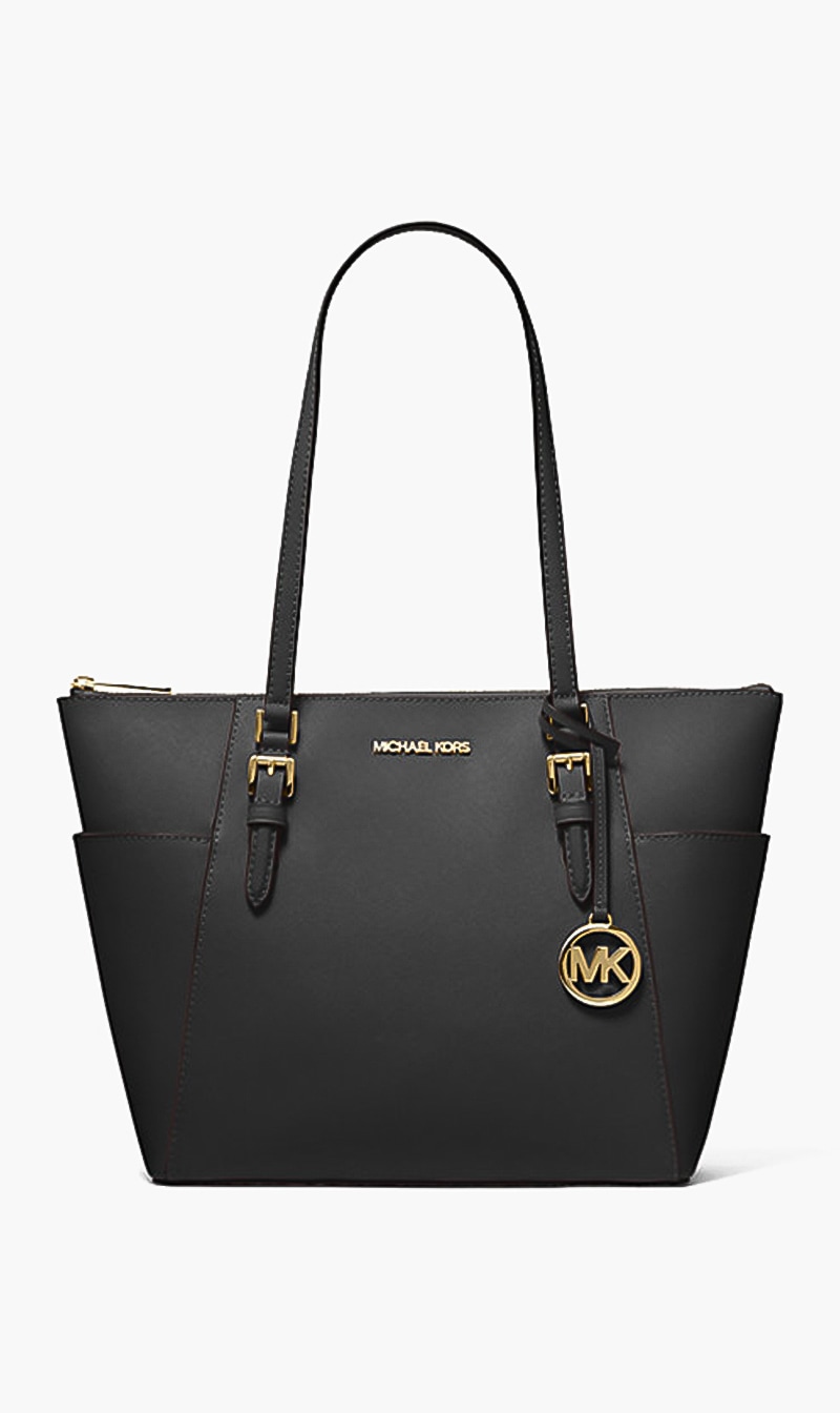 

Leather Tote Bag, Black