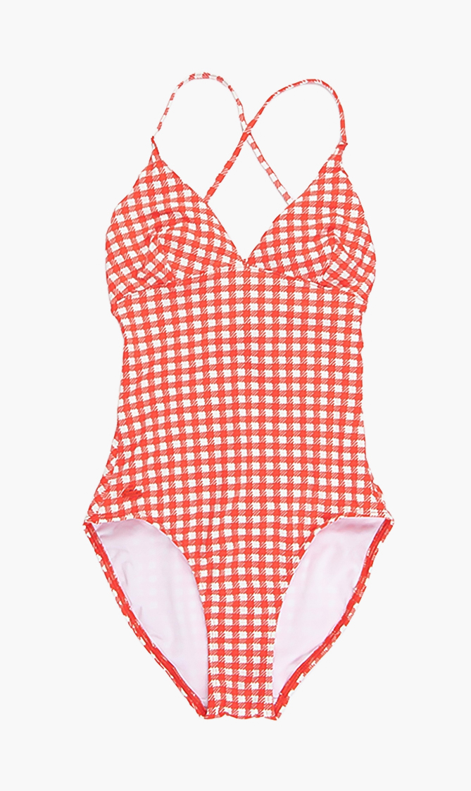 

Lacoste Checkered One-piece Swimsuit