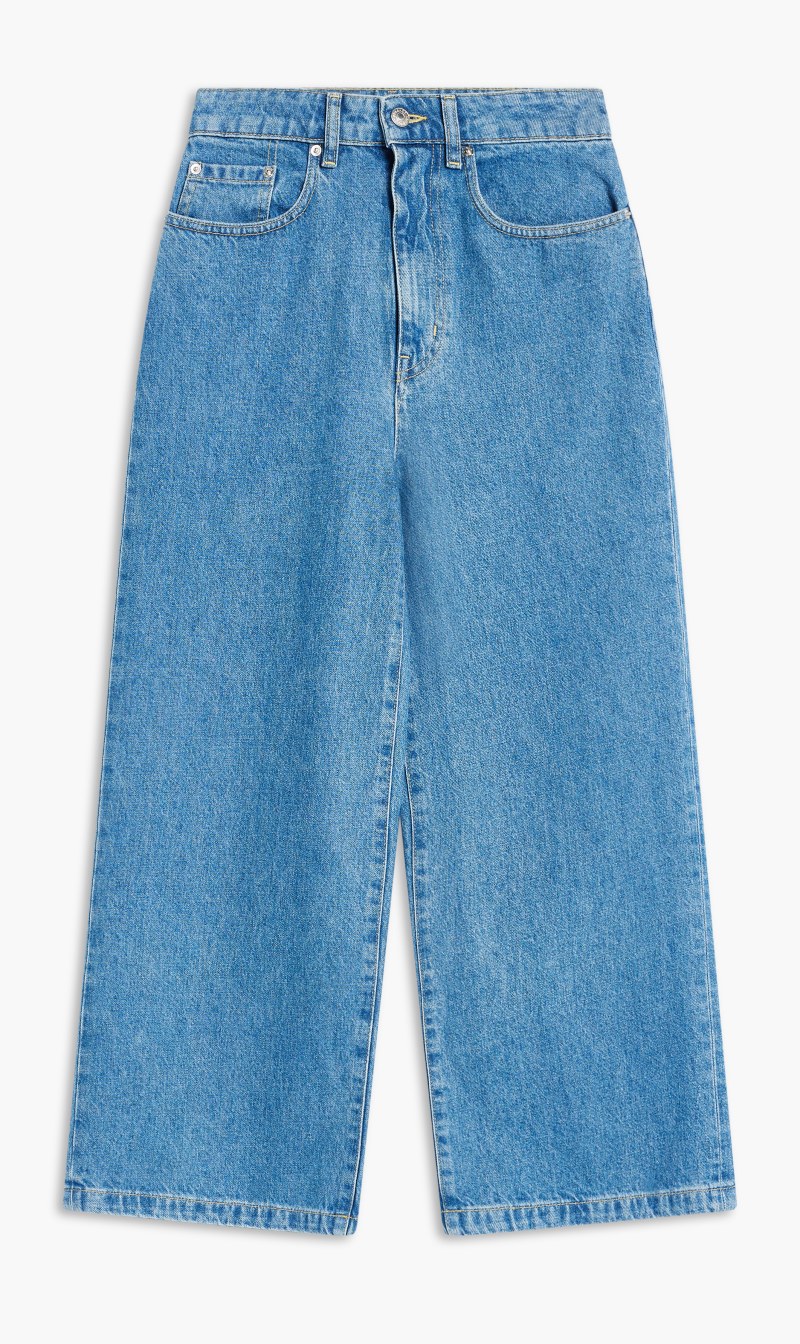 

Cropped Fit Jeans, Blue