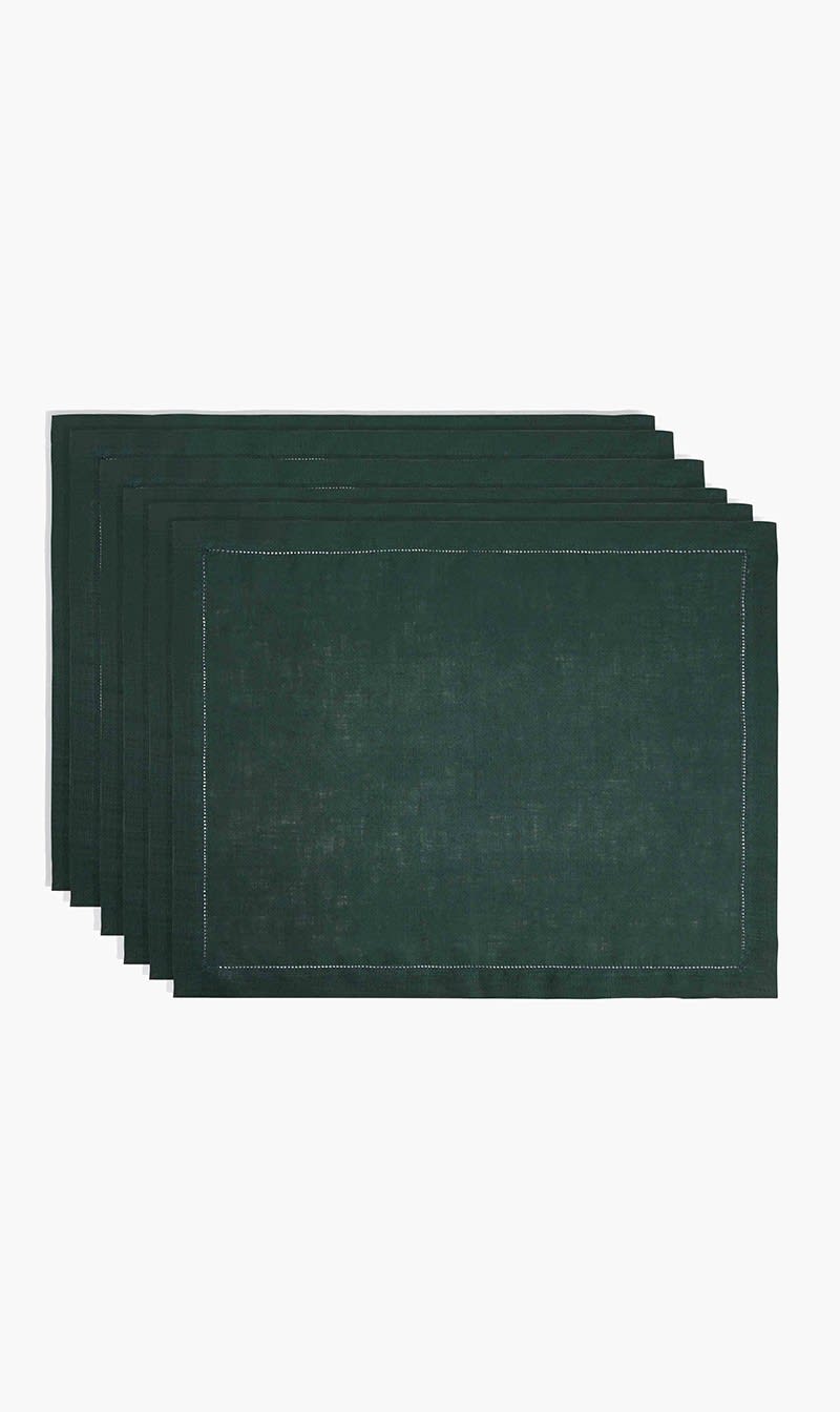 

Catherine Denoual Others Feliz Placemat Dark Green Set Of 6 | The Deal Outlet