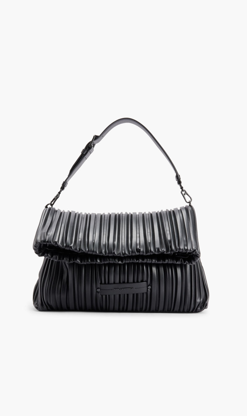 

Karl Lagerfeld Black Kkushion Md Folded Tote for Women | The Deal Outlet
