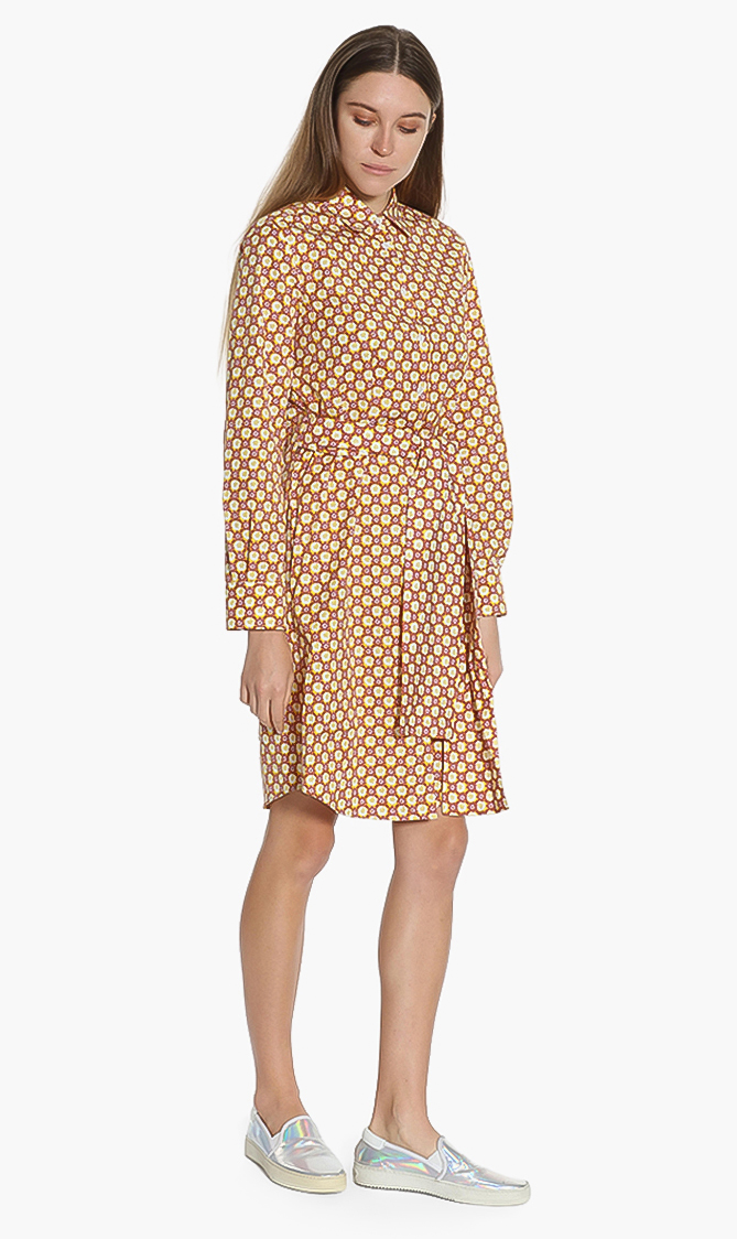 

Bilbao Printed Cotton Dress, Yellow