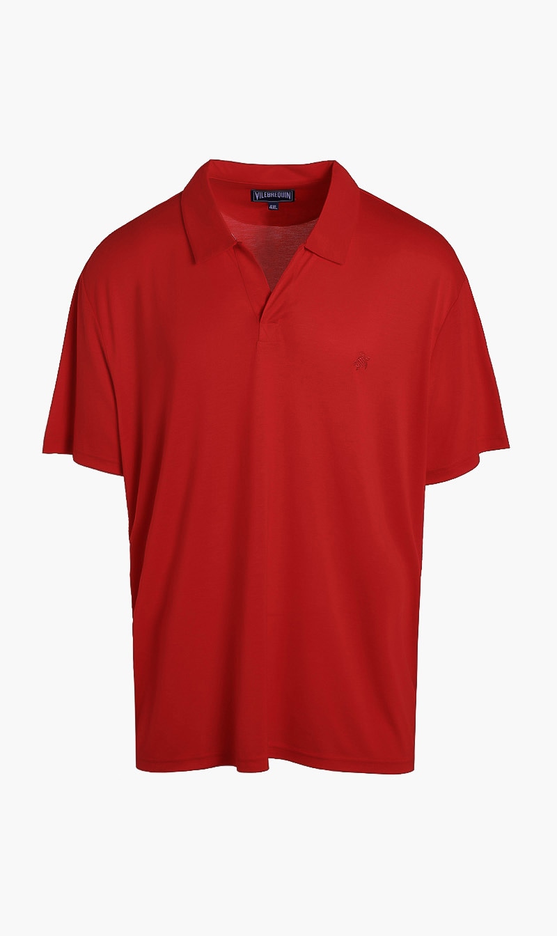 

Vilebrequin Red Solid Jersey Polo for Men | The Deal Outlet
