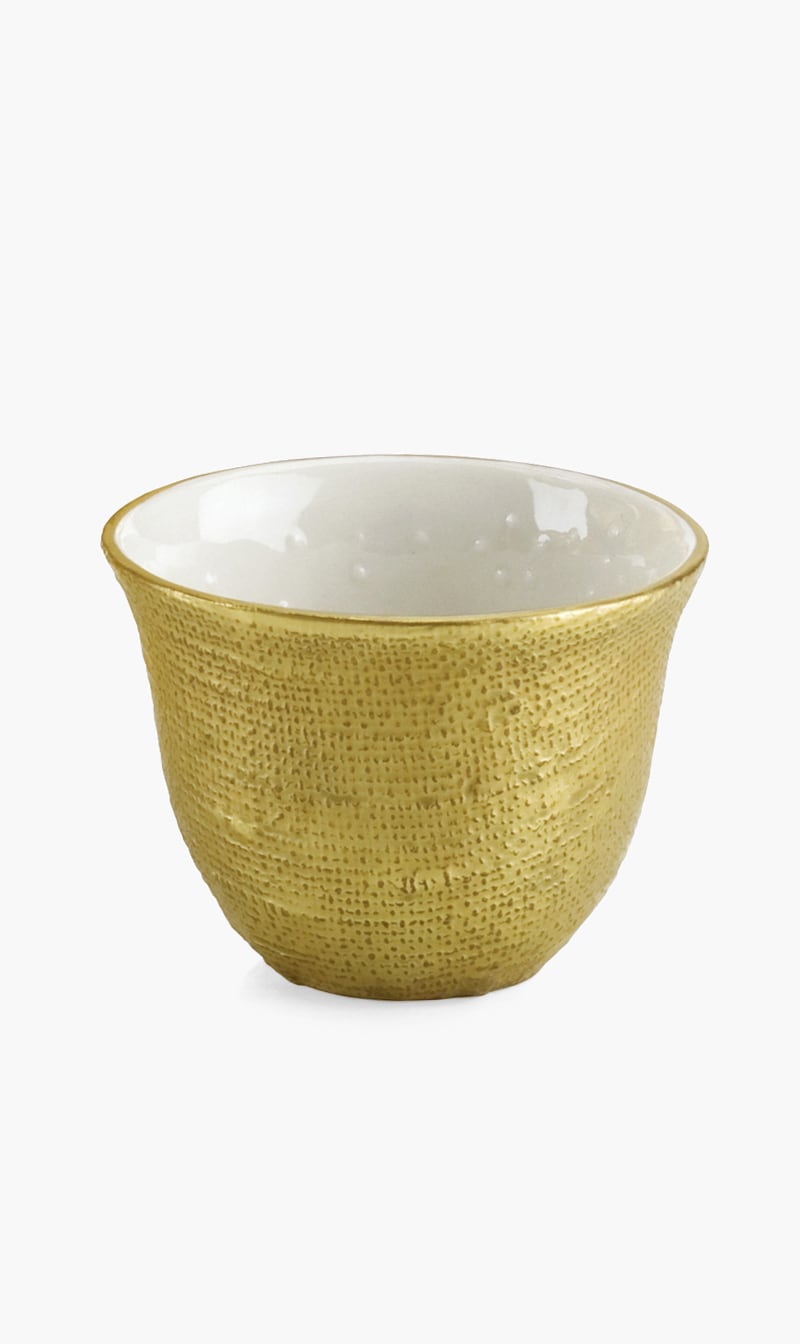 

Naif Arabic Coffee Cup Full Antique Gold